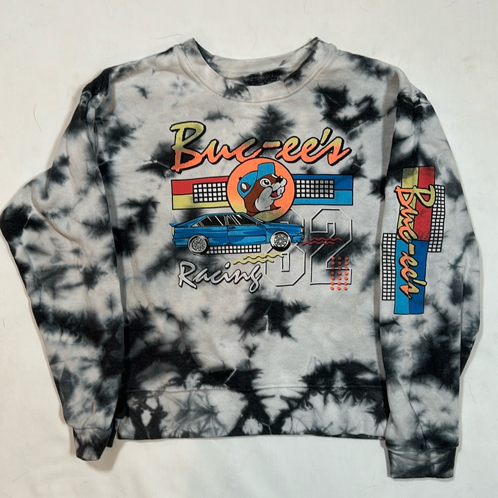 Buc-ees Tie-dyed Retro 80s Crewneck Sweatshirt